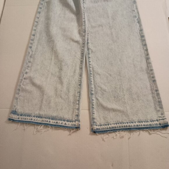 Express Light Denim Relaxed Wide Leg Super High Rise Cotton Jeans Women’s 2R NWT - Picture 6 of 15